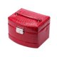thumbnail image 1 of Caja de joyería de 3 capas, caja de joyería, caja de almacenamiento de anillos y collares, caja de regalo, caja de joyería de viaje portátil, organizador de exhibición de cuero sintético, 1 of 5