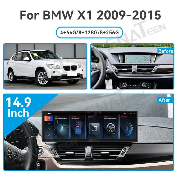 SNATEEN 14.9 inch Car Stereo for BMW X1 2009-2015 Android 13 Car Radio Multimedia GPS Navigation Wireless Carplay