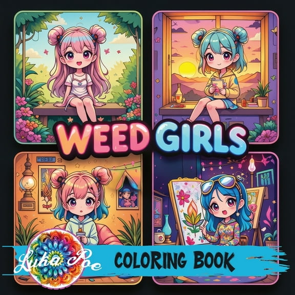 Weed Girls: Cozy Trippy Coloring Book with Psychedelic Designs, Cute Characters & Chill Vibes - Perfect Gift for Adu, (Paperback)