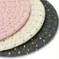 thumbnail image 3 of Kitchen Pot Holders, Hot Pads for Kitchen Thick Trivets Set of 3 Hot Coasters, Potholders, Hot Mats Spoon Rest with Gift Package for Cooking Baking by Diameter 7 Inches Gift for Christmas (Gray), 3 of 7