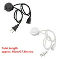 thumbnail image 2 of KAYYELAMP White Motion Sensor Parts Extension Black Twisted Cord Light Sensor Sensitivity Time Adjustable Plug in Socket Type Auto Detect Switch Lights Timer Switch 1Pcs, 2 of 5