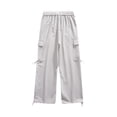 thumbnail image 3 of Parachute Pants For Men Casual Baggy Cargo Pants Streetwear Y2k Drawstring Hiking Climbing Trousers With Pockets, 3 of 3