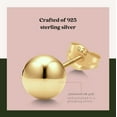 thumbnail image 4 of Kezef 14K Gold Plated Polished Sterling Silver Round 2mm Ball Bead Stud Earrings, 4 of 8