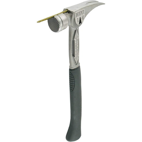 Stiletto TBM14RMC Tibone Mini-14 oz. Replaceable Milled Face Hammer with A Curved 16" Titanium Handle