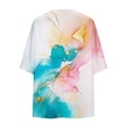 thumbnail image 4 of HOMBOM Womens 3/4 Sleeve Kimonos Boho Sheer Cover Up Lightweight Open Front Tie-Dye Cardigan for Young Women Beach, 4 of 5