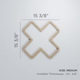 thumbnail image 3 of Ekena Millwork 15 3/8"W x 15 3/8"H x 3/8"T Medium Fowler Decorative Fretwork Wood Wall Panels, Hickory, 3 of 3