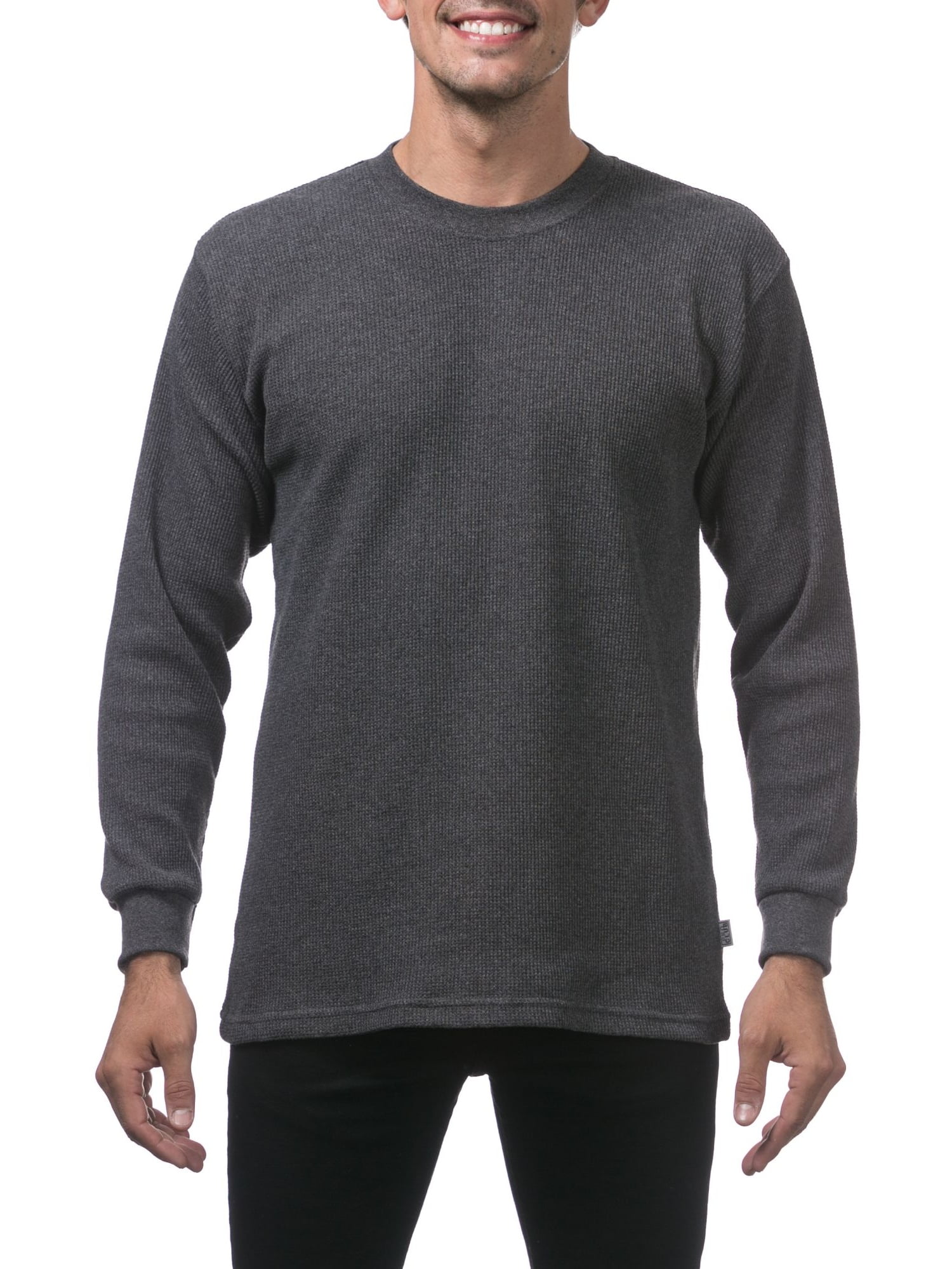 Pro Club Heavyweight Long Sleeve Sport Grey Thermal Size M7 XL Mens Thermal TShirts Clothing