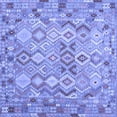 thumbnail image 1 of Ahgly Company Machine Washable Indoor Square Southwestern Blue Country Area Rugs, 8' Square, 1 of 4