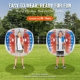 thumbnail image 3 of KFFKFF Inflatable Bumper Balls 2-Pack 4FT/1.2M PVC Sumo Zorb Balls for Kid & Teen, 3 of 9