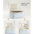 thumbnail image 2 of Bolsa de maquillaje acolchada HBSelect Travel de algodón para mujeres y niñas, 2 of 7