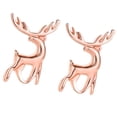 thumbnail image 3 of Qarigey 1 par de aretes con forma de animal, aretes de oreja, joyas de cobre para fiestas, festivales, plata brillante Ropa, zapatos y accesorios Miscelánea oro Qarigey AP000712-01, 3 of 6
