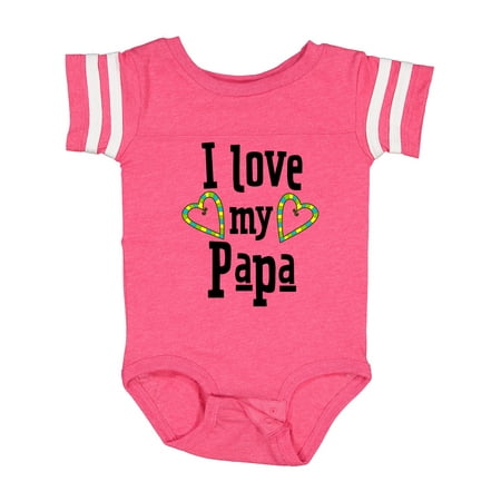 

Inktastic I Love My Papa- Hearts Gift Baby Boy or Baby Girl Bodysuit