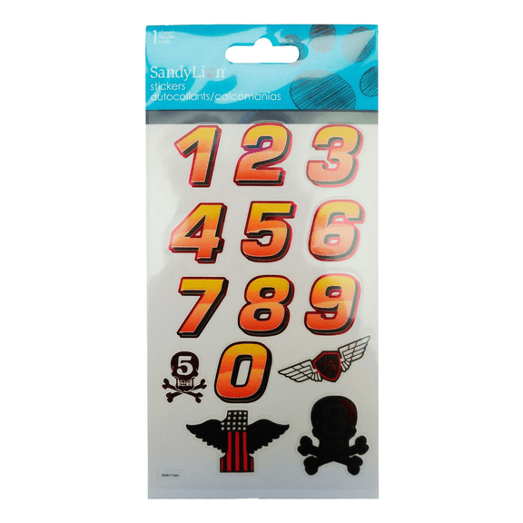 Racing Numbers Stickers, Bold, Dynamic Stickers for Car Enthusiasts, Model Cars, Notebooks, Scrapbooks, Easy to Apply, Reposition, Firm Adhesion, Sleek Professional Look, Mix