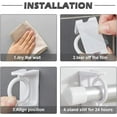 thumbnail image 5 of 8pcs 360° Rotating Ring Curtain Rod Brackets No Drilling, Unlimited Installation Angle, Self Adhesive Tension Rod Curtain Rod Holders, Curtain Rod Hooks Hangers, White, 5 of 5