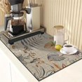 thumbnail image 3 of Boho Coffee Mat for Countertops, Flower Leaf Floral Vintage Dish Drying Mat 2 Pcs for Kitchen Coffee Bar Accessories Fit Under Coffee Maker Espresso Machine Dish Rack Hide Stain Rubber, 3 of 6