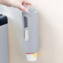 Gray Cup Dispenser For Bathroom, Fit 3oz - 6oz Paper Cup Pull Type Water Cooler Cup Holder, Wall Mounted Disposable Cup Bracket For Home Hospital Office Gym