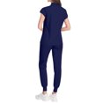 thumbnail image 3 of Woman Scrubs Clearance Under 10,Scrubs Medical Uniform,Stretchable,Quick-drying,Unisex Workwear,for Doctors,Nurses,Beauty Salons - Dark Blue - L, 3 of 4
