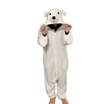 thumbnail image 3 of Kigurumi-Pijama 3D de oso Polar para mujer y adultos, ropa de dormir, disfraz de Halloween, mono de cuerpo completo, blanco, 3 of 3