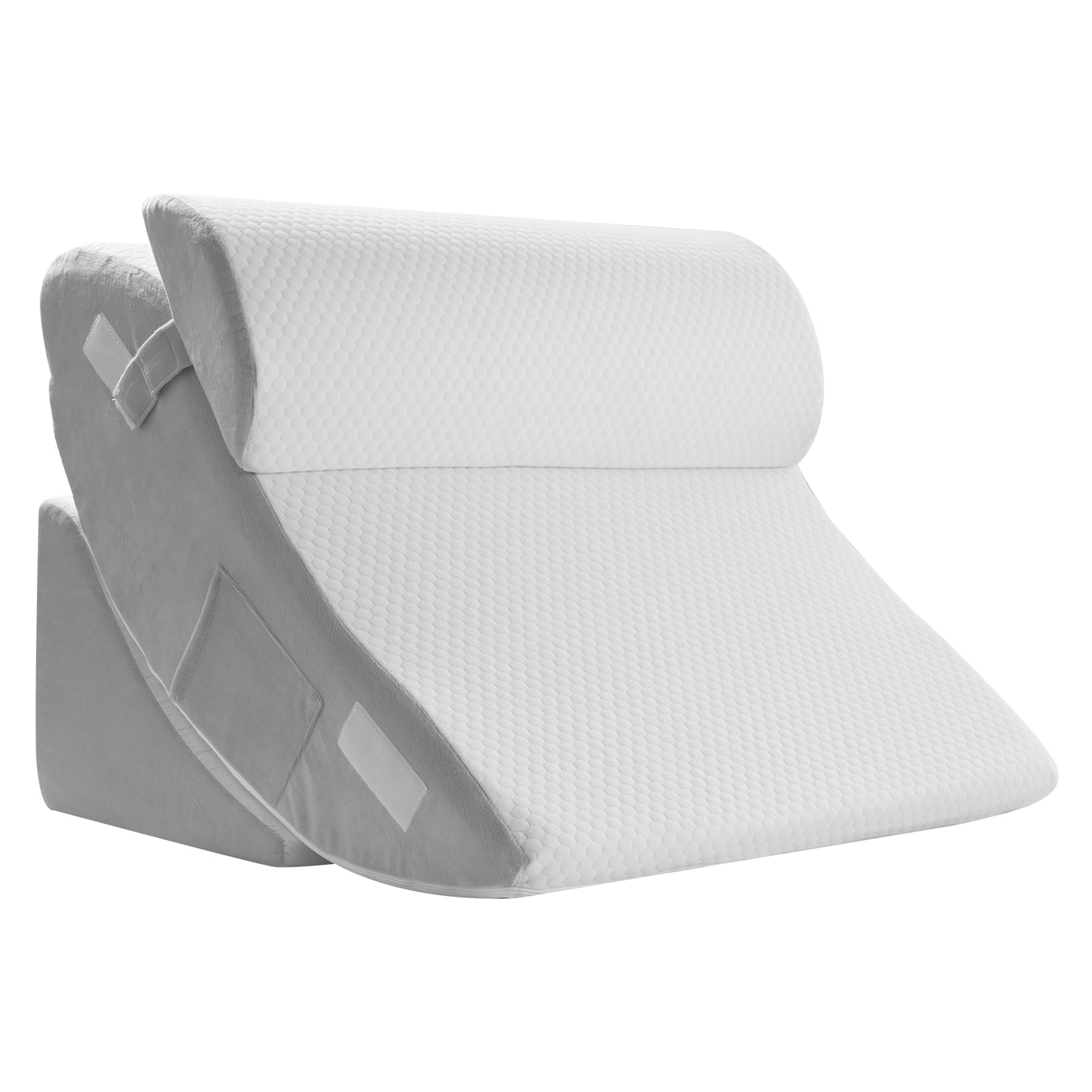 KFFKFF Sleep Aid Pillow, Set of 4, Customizable Orthopedic Bed Wedge, Assists Leg Neck Shoulder, Post-Operative Comfort Pillow for Back Discomfort, Digestive Issues, Snoring Mitigation