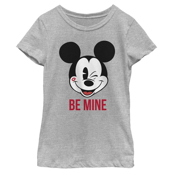 Girl's Mickey & Friends Be Mine Kiss Graphic T-Shirt