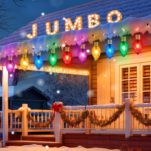Cadena de luces Moonflor Strawberry Jumbo C9 Christmas 17 pies 10 LED