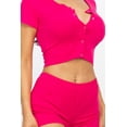 thumbnail image 6 of Cropped Tank Top And Shorts Set Fuchsia, 6 of 9