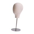 thumbnail image 1 of Soporte para cabeza de peluca, soporte para sombreros de altura ajustable para escritorio, base estable, modelo de soporte para peluca Base de plata, 1 of 8