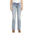thumbnail image 2 of Silver Jeans Co. Women's Britt Low Rise Curvy Fit Slim Bootcut Jeans, Med Wash SCV211, 33W x 31L, 2 of 3