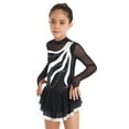 thumbnail image 3 of ZDHoor Kids Girls Shiny Rhinestone Mesh Tutu Figure Skating Dress,Sizes 6-16 White 14, 3 of 7