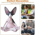 thumbnail image 3 of SM Rustic Pink Cat Yoga Pose Resin Statuette, 3 of 5