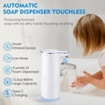 thumbnail image 2 of Dispensador Automático de Jabón Espumoso, Dispensador Eléctrico Ajustable de Jabón de Manos en Espuma, Sin Contacto para Baño y Cocina, 13.5 Oz, 2 of 5