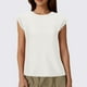 thumbnail image 2 of Blusas de Manga Corta para las Mujeres Camiseta de Cuello Redondo Sólido, Blusa de Verano Casual para las Mujeres, 2 of 6