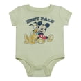 thumbnail image 4 of Disney Clothes Baby Boys 3-Piece Pant Set with Hat – Mickey Mouse Bodysuit, Pants & Hat Set (Green/Blue) 3/6M, 4 of 4