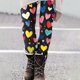 thumbnail image 3 of TaTaai Women's Valentine Print Casual Yoga Leggings, Valentine's Day Gift, Daily Home Activewear Leggings Gift, 3 of 6