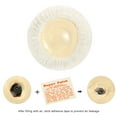 thumbnail image 4 of KAWELL Mongolian Faux Fur Inflatable Ottoman, Round Foot Rest, Vanity Stool, Makeup Stool, Accent Furniture, Ivory White, Machine Washable, 4 of 7