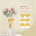 thumbnail image 5 of Realistic Faux Dandelion Flowers 2pcs Set Red Plastic Simulation Flower Adornments for Home Décor and Wedding Decoration, 5 of 9
