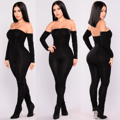 Womens Off Shoulder Clubwear Playsuit Bodycon Party Jumpsuit Romper Trousers Womens Off Shoulder Clubwear Playsuit Bodycon Party Jumpsuit Romper Trousers