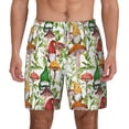 thumbnail image 3 of Uemuo Mushrooms Gnomes Pattern Mens Swim Trunks Quick Dry Board Shorts with Mesh Lining, Stretch Beach Shorts Quick Dry No-Chafing Board Shorts-Medium, 3 of 9