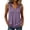 Purple, variant on Going Out Tops Summer Sleeveless V-Neck Circle Tops - Ruffle Flounce for Everyday Black M