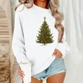 thumbnail image 2 of Womens Casual Christmas Tee Shirts Sweatshirt With Zipper Long Sweaters Trendy Crewneck Sweatshirt Athletic Long Sleeve Shirts, 2 of 6