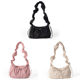 thumbnail image 1 of Bolso de hombro de diseñador fruncido Bolso bandolera de moda de nailon para mujer (negro), 1 of 9