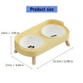 thumbnail image 3 of Ceramic Double Bowl Feeder For Pet Heat Resistant Cats Dog Elevated Dish NonSlip Stand And Water Bowls For Home Use, 3 of 9
