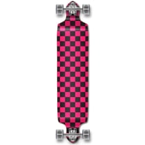 Yocaher Drop Down Longboard Complete - Checker Pink