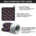 thumbnail image 7 of Halloween Bats Moons and Eyes Kitchen Oven Mitt and Pot Holder Sets 2 Pcs for Baking, Cooking and Grilling, Heat Resistant Up To 392 °F, 7 of 7