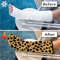 thumbnail image 7 of COEQINE Leopard Print Leg Cast Cover Below The Knee Leg Cast Sleeve Cast and Bandage Protector-S Soft Fabric Leg Plaster Sleeve Foot Cast Cover for Women Men Seniors, 7 of 7