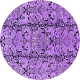 thumbnail image 1 of Ahgly Company Indoor Round Oriental Purple Industrial Area Rugs, 6' Round, 1 of 4