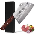 thumbnail image 6 of Cleaver Knife, 7" Serbian Chef Knivese,Butcher Knife High Carbon Steel Sharp Chef Knife for Meat and Vegetable Chopping Knife with Ergonomic Rosewood Handle Gift Box, 6 of 6