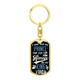 thumbnail image 4 of Always Be My King Dad Stainless Steel or 18k Gold Premium Swivel Dog Tag Keychain, 4 of 8