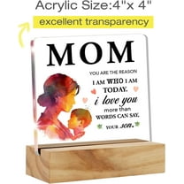 Zomyto 4"x4" Mom Gifts from Son, Mothers Day Gift Mom Birthday Gifts for Mother from Son,Appreciation Gifts for Mom Mother Mommy from Son(I love you)