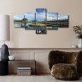 thumbnail image 4 of TISHIRON 5PCS Framed Canvas Wall Art Set,50"x24" Sawgrass Golf Course Canvas Art Decor, 4 of 7